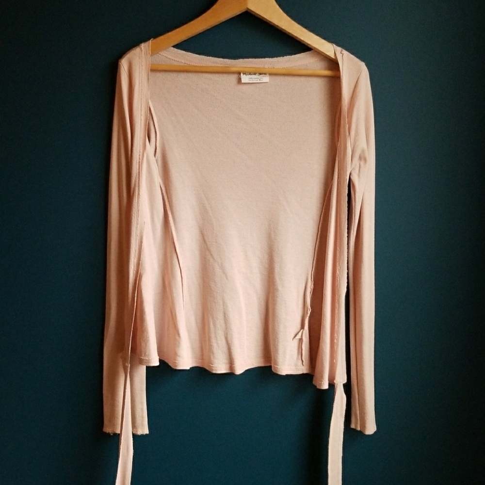 Michael Stars lt pink wrap top One Size Fits Most